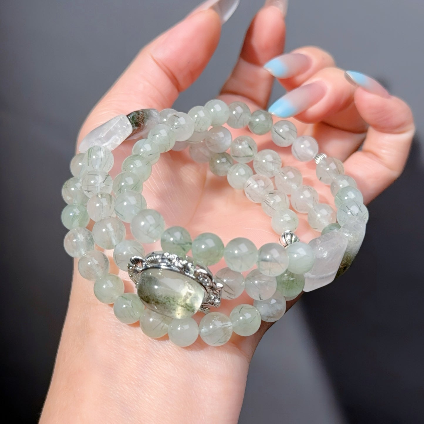 041 Rutilated Quartz Phantom Quartz Milky Quartz Lucky Charm Bracelet 2025 Energy High Quality Fashion Jewelry Feng Shui Beads Magnetic Gift