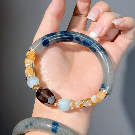 028 Strawberry Quartz Citrine Smoky Quartz Bracelet 2025 Energy Feng Shui Fashion Accessories Jewelry Bracelet Magnetic Beads Bracelet Gift